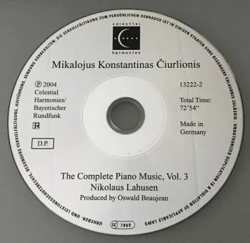 5CD/Box Set Mikalojus Konstantinas Ciurlionis: The Complete Piano Music 646506