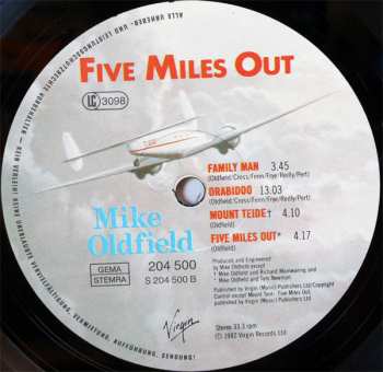 LP Mike Oldfield: Five Miles Out 554550