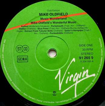 LP Mike Oldfield: Music Wonderland 630128