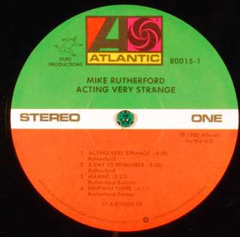 LP Mike Rutherford: Acting Very Strange 631041