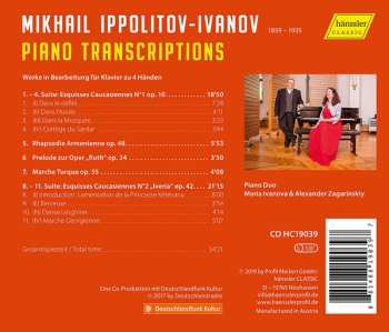 CD Mikhail Ippolitov-Ivanov: Piano Transcriptions 606647