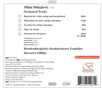 CD Howard Griffiths: Memento - Orchestral Works 287538