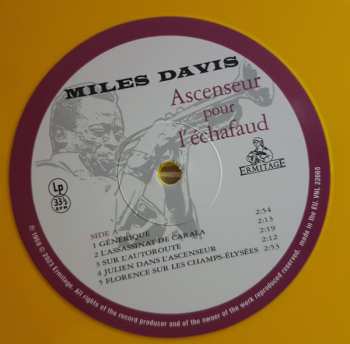 LP Miles Davis: Ascenseur Pour L'Échafaud (Lift To The Scaffold) CLR 621644