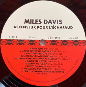 LP/CD Miles Davis: Ascenseur Pour L'échafaud (Lift To The Scaffold) 77115