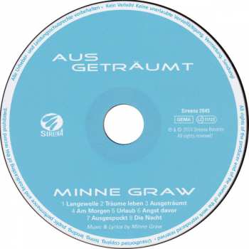 CD Minne Graw: AusGeträumt 293638