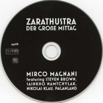 CD Mirco Magnani: Zarathustra Der Große Mittag 567535