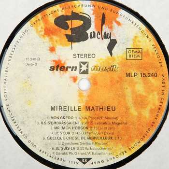 LP Mireille Mathieu: Mireille Mathieu 435195