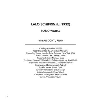 CD Lalo Schifrin: Piano Works 662715