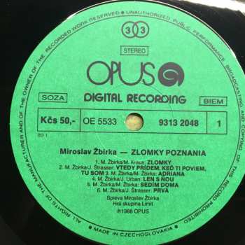 LP Miroslav Žbirka: Zlomky Poznania 43077