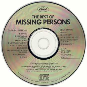 CD Missing Persons: The Best Of Missing Persons 597891