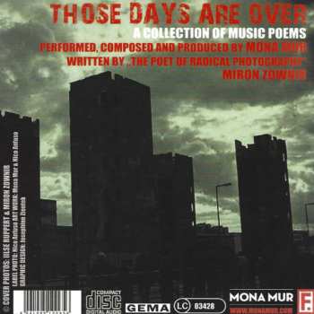 CD Mona Mur: Those Days Are Over - 15 Music Poems LTD 558124