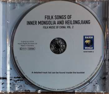 CD Mongols: Folk Songs Of Inner Mongolia And Heilongjiang 547486