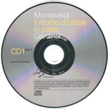 3CD Claudio Monteverdi: Il Ritorno D'Ulisse In Patria 476036