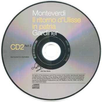 3CD Claudio Monteverdi: Il Ritorno D'Ulisse In Patria 476036