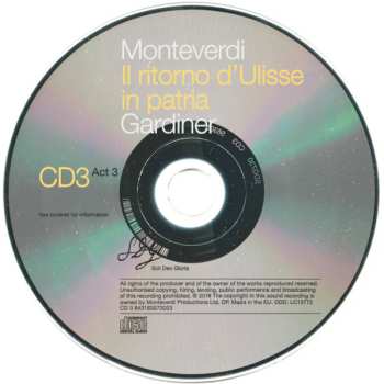 3CD Claudio Monteverdi: Il Ritorno D'Ulisse In Patria 476036