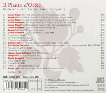 CD Claudio Monteverdi: Il Pianto D'Orfeo 633342