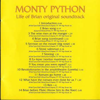 CD Monty Python: Life Of Brian (Original Soundtrack) 550342