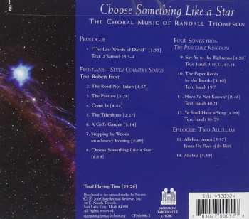 CD Mormon Tabernacle Choir: Choose Something Like A Star : The Choral Music of Randall Thompson 658515