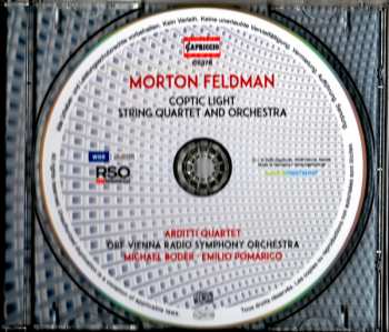 CD Morton Feldman: Coptic Light - String Quartet And Orchestra 240930