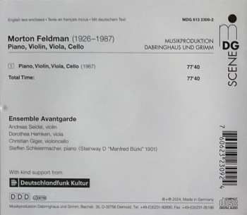 CD Morton Feldman: Piano, Violin, Viola, Cello 566676