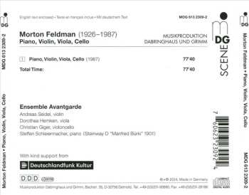 CD Morton Feldman: Piano, Violin, Viola, Cello 566676