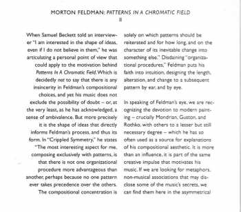 2CD Morton Feldman: Patterns In A Chromatic Field 335616