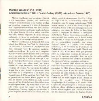 CD Morton Gould: American Ballads / Foster Gallery / American Salute 299692