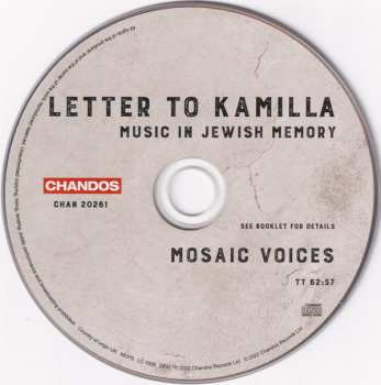 CD Mosaic Voices: Letter To Kamilla (Music In Jewish Memory) 574108