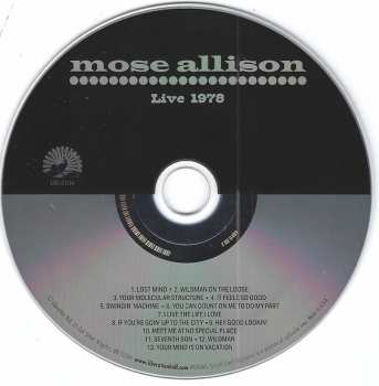 CD Mose Allison: Live 1978 580368