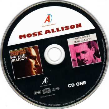 2CD Mose Allison: Transfiguration Of Hiram Brown; Creek Bank; I Love The Life I Live; V-8 Ford Blues; Young Man Mose 590099