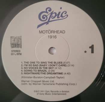 LP Motörhead: 1916 651815