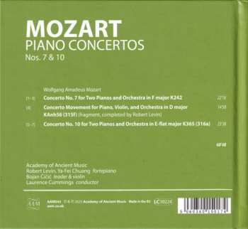 CD Wolfgang Amadeus Mozart: Piano Concertos K242 | K325f | K365 551975