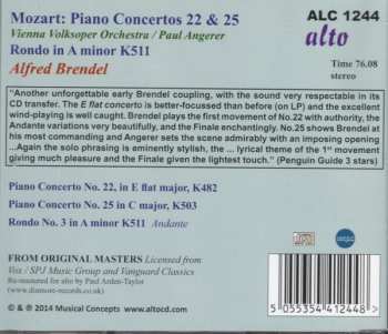 CD Wolfgang Amadeus Mozart: Piano Concertos 22 & 25 Etc. 651136