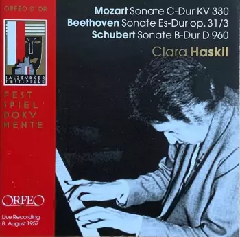 Mozart Sonate C-Dur KV 330 / Beethoven Sonate Es-Dur Op. 31/3 / Schubert Sonate B-Dur D 960