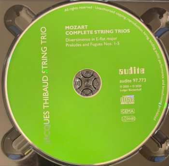 CD Wolfgang Amadeus Mozart: Complete String Trios 432008