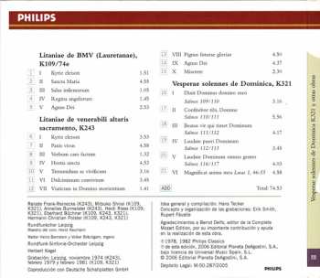 CD Wolfgang Amadeus Mozart: Litaniae De BMV (Lauretanae), K109 / Litaniae De Venerabili Altaris Sacramento, K243 / Vesperae Solennes De Dominica, K321 601810