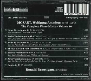 CD Wolfgang Amadeus Mozart: Complete Solo Piano Music - Vol. 10 555251