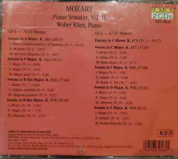 2CD Wolfgang Amadeus Mozart: Piano Sonatas, Vol. II 654463