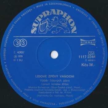 LP Musica Bohemica: Lidové Zpěvy Vánoční 616057