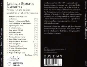 CD Musica Secreta: Lucrezia Borgia's Daughter: Princess, Nun And Musician – Motets From A 16th Century Convent 407822