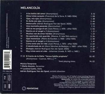 CD Música Temprana: Melancolía 93193