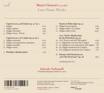 CD Muzio Clementi: Late Works For Pianoforte 608882