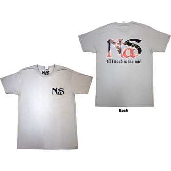 Merch Nas: Nas Unisex T-shirt: One Mic (back Print) (small) S