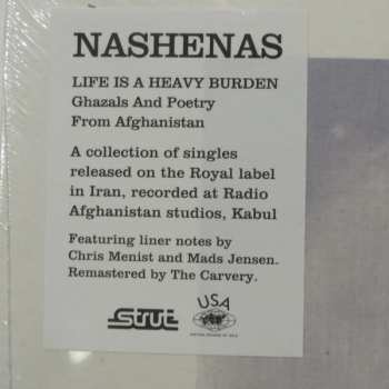 LP Nashenas: Life Is A Heavy Burden: Ghazals And Poetry From Afghanistan 593111