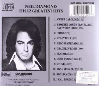 CD Neil Diamond: His 12 Greatest Hits 102132