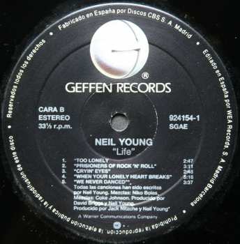 LP Neil Young & Crazy Horse: Life 663538