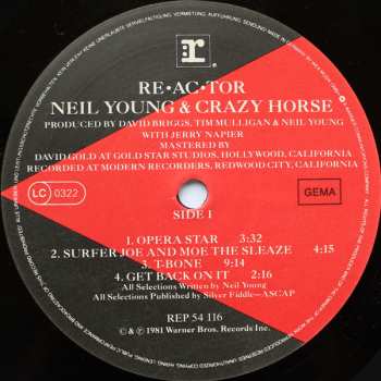 LP Neil Young & Crazy Horse: Reactor 540022