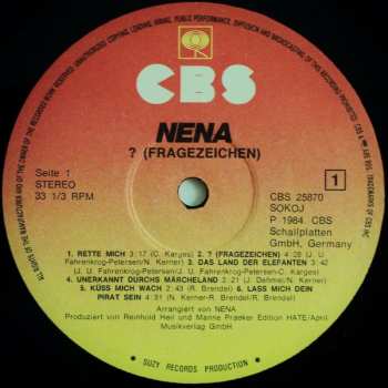 LP Nena: ? (Fragezeichen) 612058