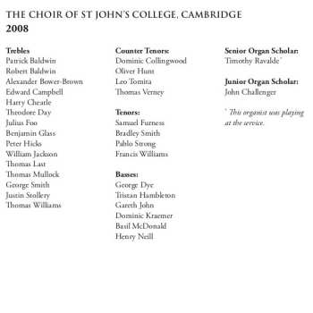 CD St. John's College Choir: Advent Live Volume 2 552444