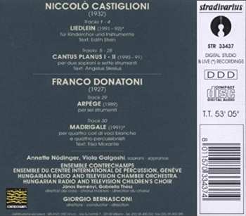 CD Niccolò Castiglioni: Liedlein / Cantus Planus I-Ii - Arpège / Madrigale 582423